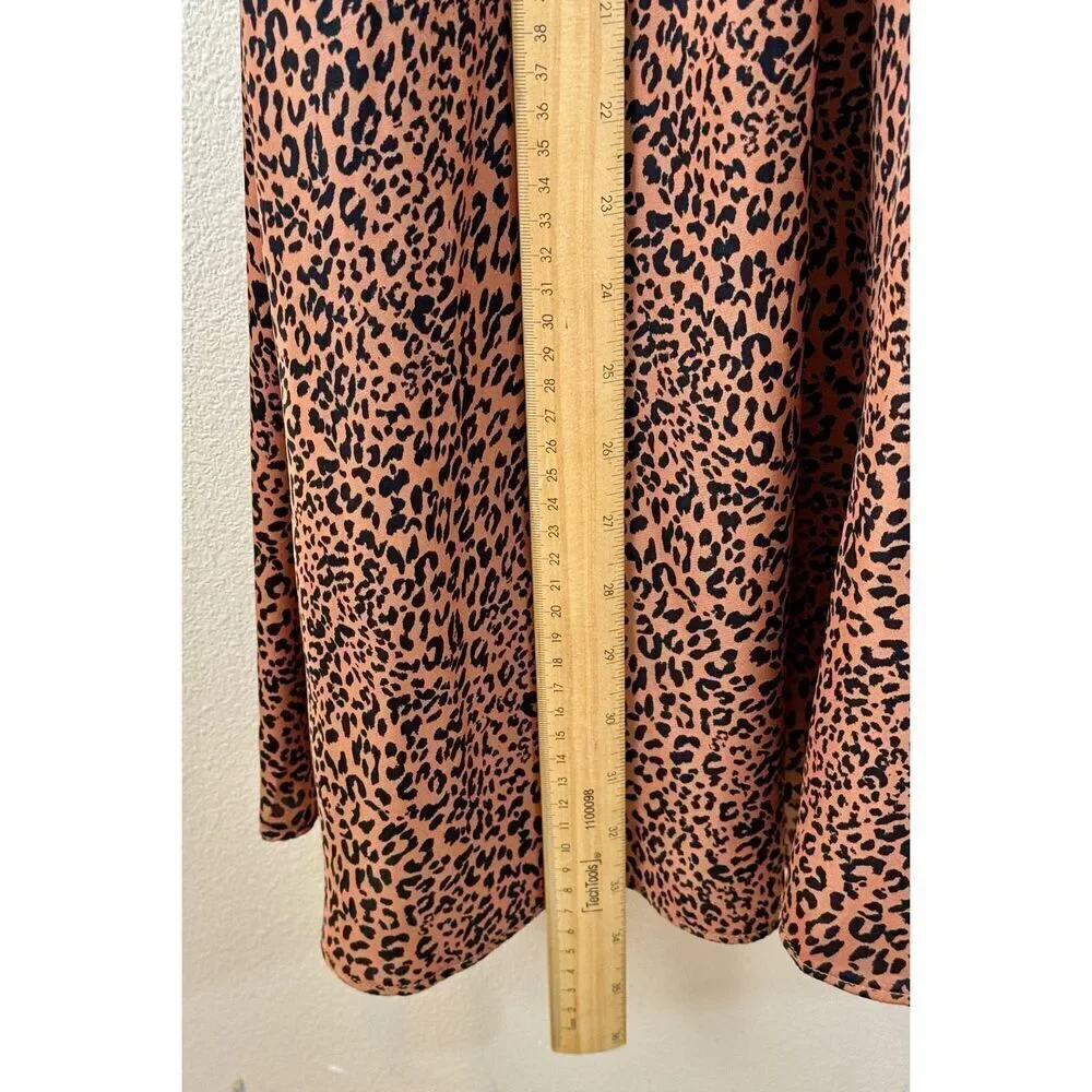 Free People Women's Loveless Animal Print Mock Neck Midi Dress Women's 2